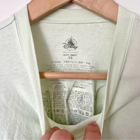 Disneyland Spirit Jersey Sparkle Puff Logo Spell Out Mint Green - Picture 4 of 6